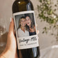 Personalized Wine Bottle Label with Photo | Vintage Year Wine Label | Custom Birthday Gift | Anniversary, Retirement Decor