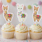 Llama Cupcake Toppers, Llama Cupcake Picks, Llama Birthday, Llama Party, Llama Decorations, Llama Party Supplies