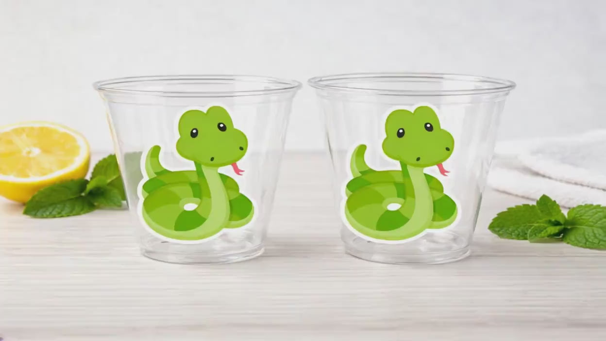 Snake Party Cups Reptile Party Cups Snake Birthday Party Snake party decorations Reptile Party Decorations Snake Cups Jungle Party Safari