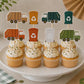 Garbage Truck Cupcake Toppers – Garbage Truck Birthday Decorations – Trash Truck Cupcake Picks – Waste Management Party Decor – Truck Theme