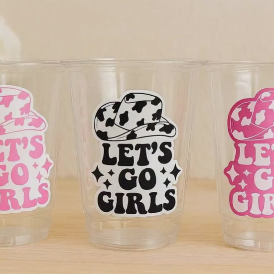 COWGIRL PARTY CUPS - Cowgirl Cups Cowgirl Party Decorations Cowgirl Bachelorette Party Cowgirl Hat Birthday Rodeo Party Cups Let's Go Girls