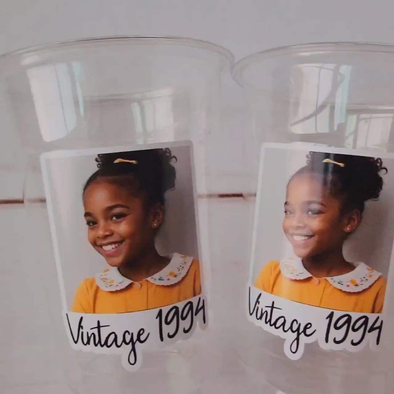 Custom Plastic Party Cups Personalized Party Cups Personalized 40th Birthday Cups Vintage 40th Cups Custom Face Party Cups Decorations
