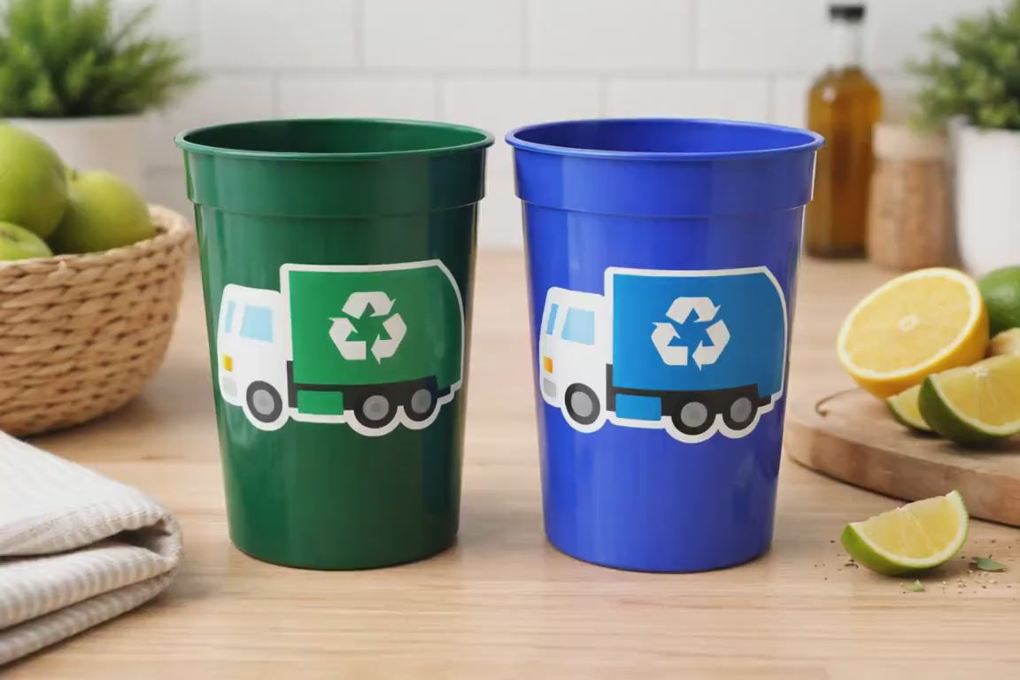 GARBAGE TRUCK PARTY Cups - Garbage Truck Birthday Garbage Truck Party Favors Garbage Truck Birthday Favors Trash Garbage Birthday Decoration