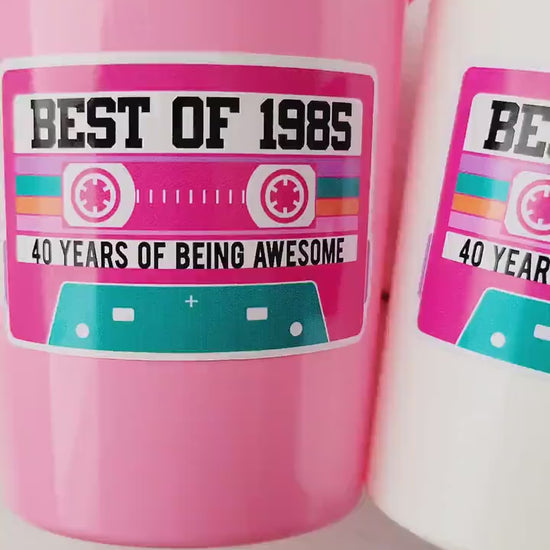 40th PARTY CUPS - Best of 1985 40th Birthday Party 40th Birthday Favors 40th Party Cups 40th Party Decorations 1985 Birthday 80's Party Cups