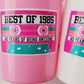 40th PARTY CUPS - Best of 1985 40th Birthday Party 40th Birthday Favors 40th Party Cups 40th Party Decorations 1985 Birthday 80's Party Cups