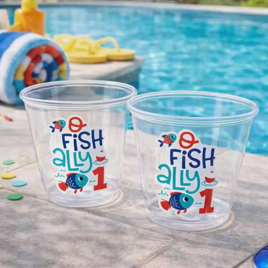 FISHING PARTY CUPS  O-Fish-Ally Fishing Birthday Fishing First Birthday Party Gone Fishing Party The Big One Decorations Fish Bait Cups