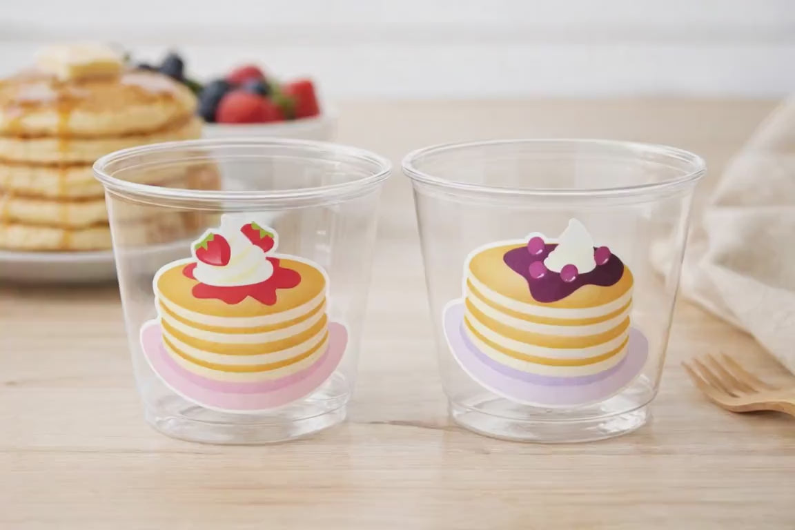 Pancake Party Cups, Pancake Treat Cups, Pancake Birthday, Pancake Party, Pancake Party Favors, Pancakes and Pajamas