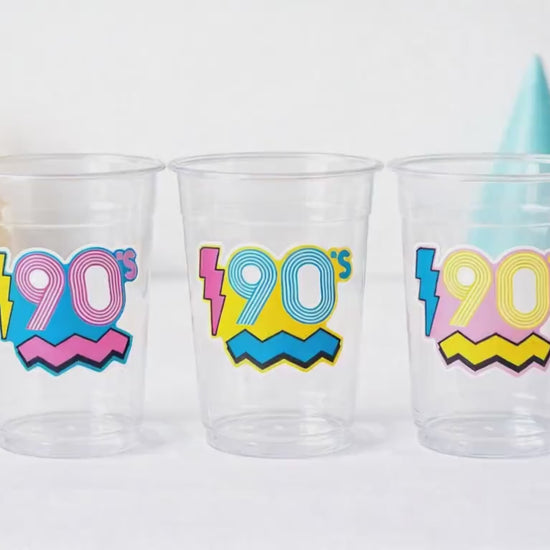 I Love the 90'S PARTY CUPS - 90's Birthday Cups 90's Party Cups 90's Decorations 90's Birthday Party 90's Birthday Party Decorations 90s