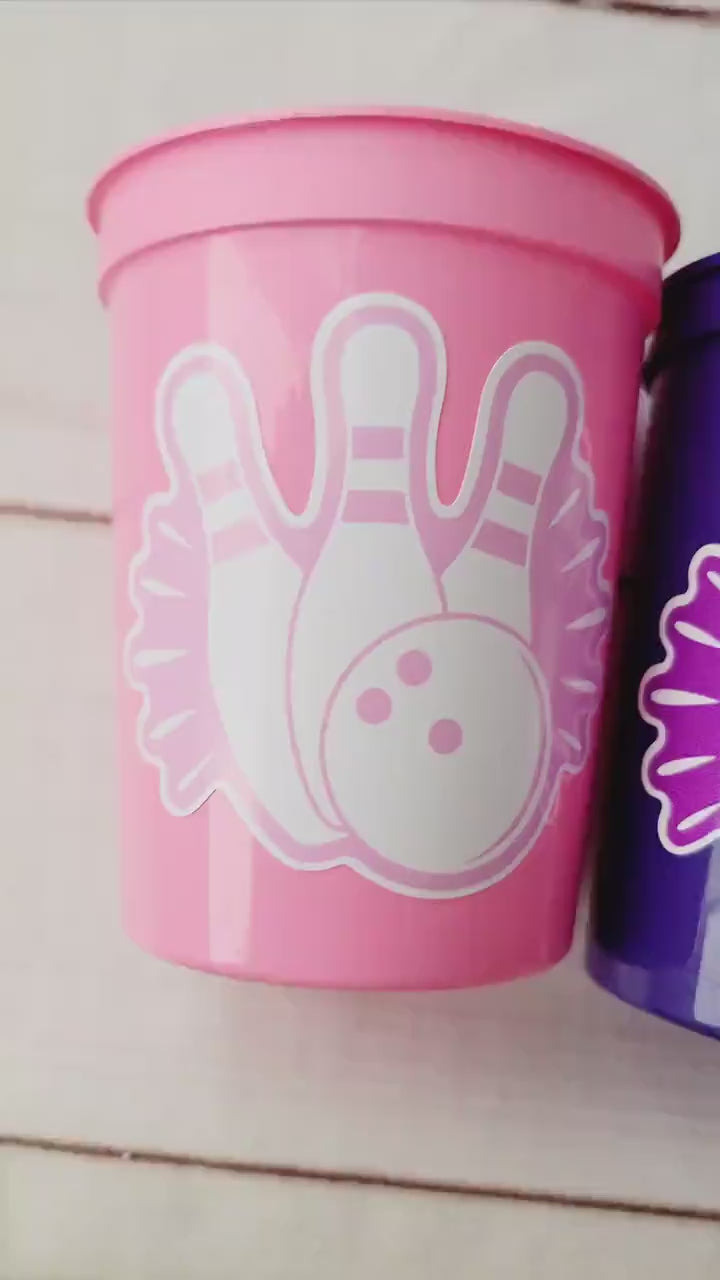 BOWLING PARTY CUPS - Bowling Birthday Cups Bowling Cups First Birthday Bowling Party Decorations Bowling Bowling Cups Bowling Party Favors
