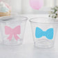 GENDER REVEAL Party Cups, Hair Bows Party Cups, Bow Ties Party Cups, Bows or Bowties Party, Pink Hair Bows, Blue Bow Ties, Gender Reveal