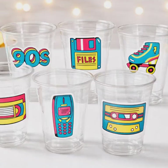 I Love the 90'S PARTY CUPS - 90's Birthday Cups 90's Party Cups 90's Decorations 90's Birthday Party 90's Birthday Party Decorations 90s 80s