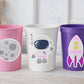 Girl Space Party Cups Galaxy Party Cups Space Birthday Cup Outer Space Birthday Rocket Party Planet Party Astronaut Birthday Party Space Cup