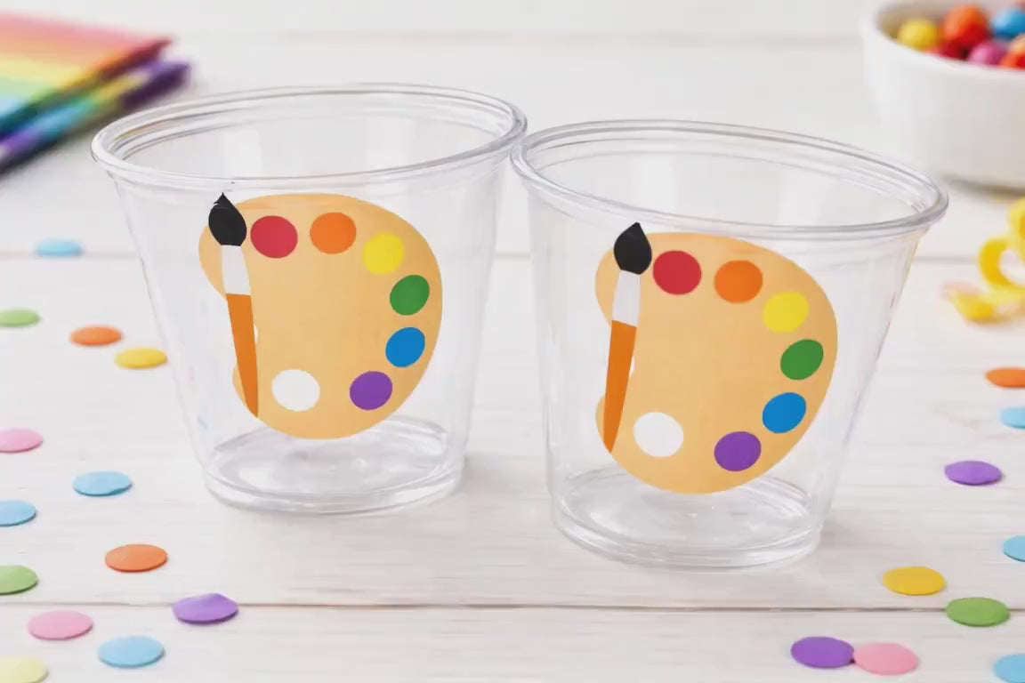 ART PARTY CUPS - Art Painting Party Treat Cups Paint Party Favors Art Party Cups Art Party Treat Cups Painting Party Favor Art Party Favor