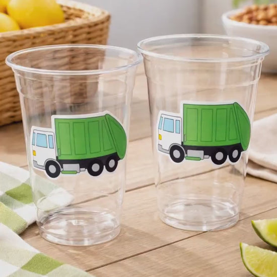 GARBAGE TRUCK PARTY Cups - Garbage Truck Treat Cups Garbage Truck Party Favors Garbage Truck Birthday Favors Trash Garbage Birthday