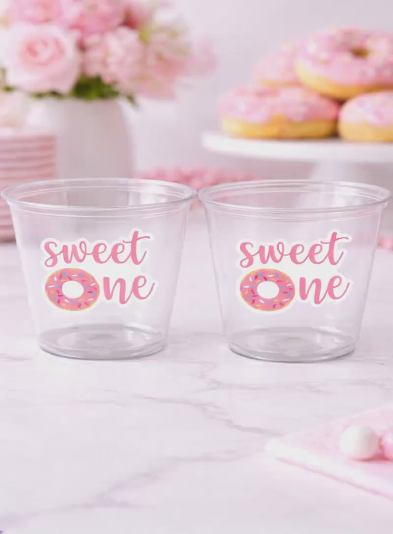 DONUT PARTY CUPS- Donut Birthday Party Donut Grow Up Donut Party Decoration Donut Birthday Decoration Donut First Birthday Donut Baby Shower