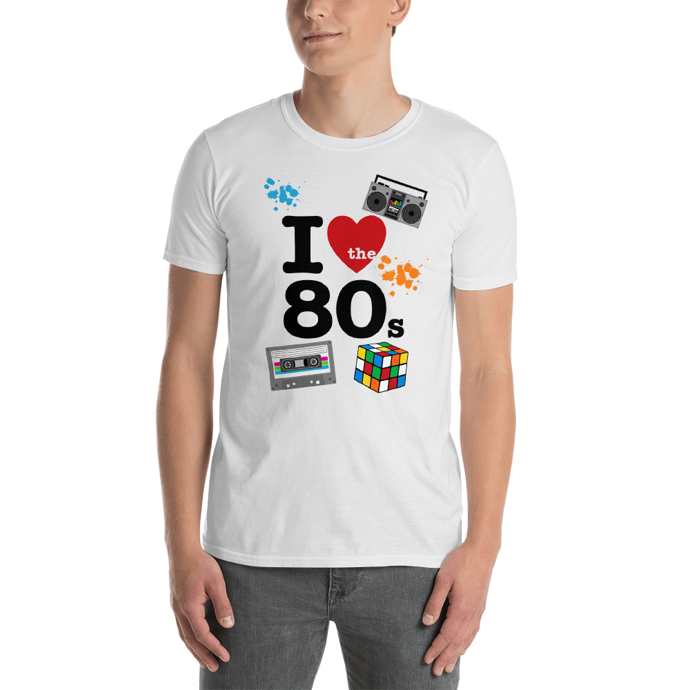 I Love The 80's Shirt, 80's T shirt, 80's T-shirt, 80's Clothing, Short-Sleeve ADULT Unisex T-Shirt