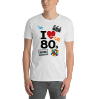 I Love The 80's Shirt, 80's T shirt, 80's T-shirt, 80's Clothing, Short-Sleeve ADULT Unisex T-Shirt