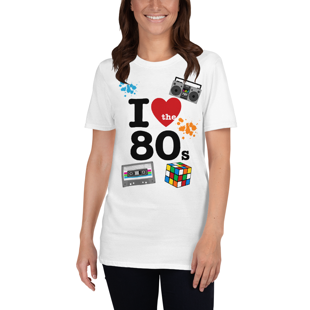 I Love The 80's Shirt, 80's T shirt, 80's T-shirt, 80's Clothing, Short-Sleeve ADULT Unisex T-Shirt