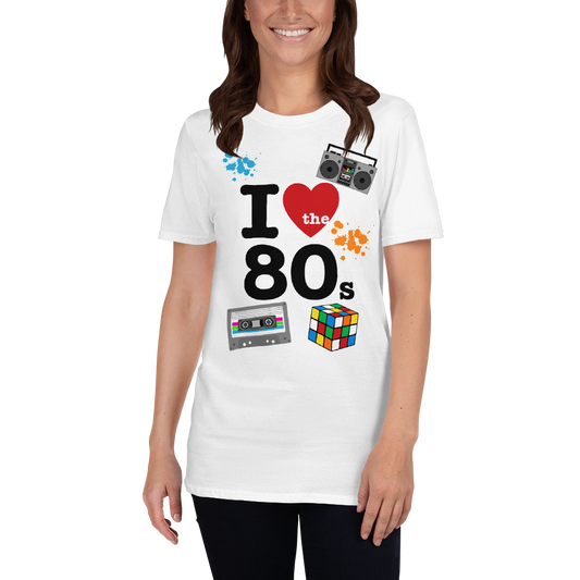 I Love The 80's Shirt, 80's T shirt, 80's T-shirt, 80's Clothing, Short-Sleeve ADULT Unisex T-Shirt