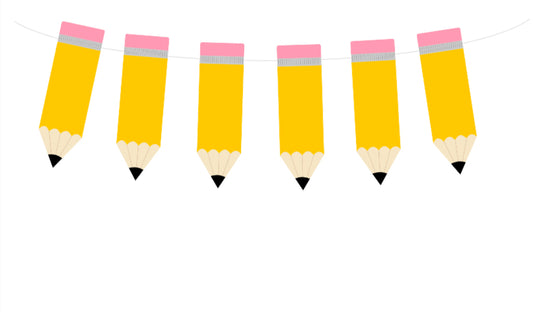 PENCIL Garland, Pencil Banner, Pencil Party Supplies, Teacher Gift, Photo Prop
