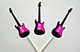 Guitar Goody Bags, Guitar Favor Bags, Guitar Gift Bags, Guitar Goodie Bags, Rock Star Goody Bags - Pink Guitar, Girl Guitar