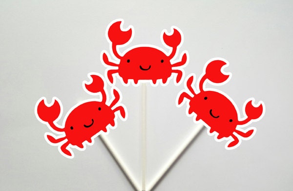 Crab Goody Bags, Crab Party Favor, Goody, Gift Bags - Under the Sea, Ocean Party