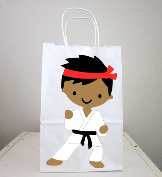 Karate Goody Bags, Karate Favor Bags, Karate Party Bags, African American (123161118A)