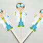 Mad Scientist Cupcake Toppers, Mad Scientist Birthday, Science Boys Cupcake Toppers