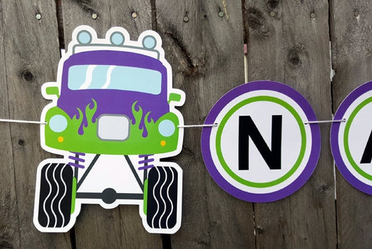 Monster Truck Goody Bags, Monster Truck Favor Bags, Monster Truck Gift Bags, Monster Truck Birthday Party, Black, White Red Trucks