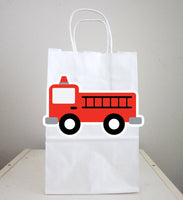 Firetruck Goody Bags, Firetruck Favor Bags, Firetruck Party Bags, Firetruck Bags