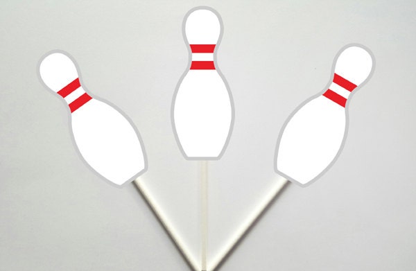 Bowling Cupcake Toppers