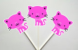 Cat Goody Bags, Cat Favor Bags, Cat Goodie Bags, Cat Party Pags, Kitty Goody Bags, Pink Cat With Bow