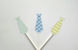 Necktie Cupcake Toppers, Neck Tie Cupcake Toppers, Tie Cupcake Toppers, Father's Day Cupcake Toppers