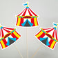 Circus Cupcake Toppers - Circus Tent Cupcake Toppers - Circus Birthday Party - Circus Party