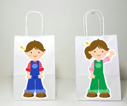 Farm Goody Bags, Farmer Goody Bags, Farm Favor Bags, Barnyard Goody Bags, Farm Animal Goody Bags, Farm Birthday Party