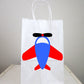 Airplane Goody Bags, Airplane Favor Bags, Plane Goody Bags, Plane Favor Bags, Red Blue Stars