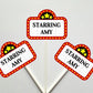 Movie Party Cupcake Toppers - Marquee cupcake toppers - Movie Party Decorations - Name In Lights Cupcake Topper, Hollywood Party, Red Carpet