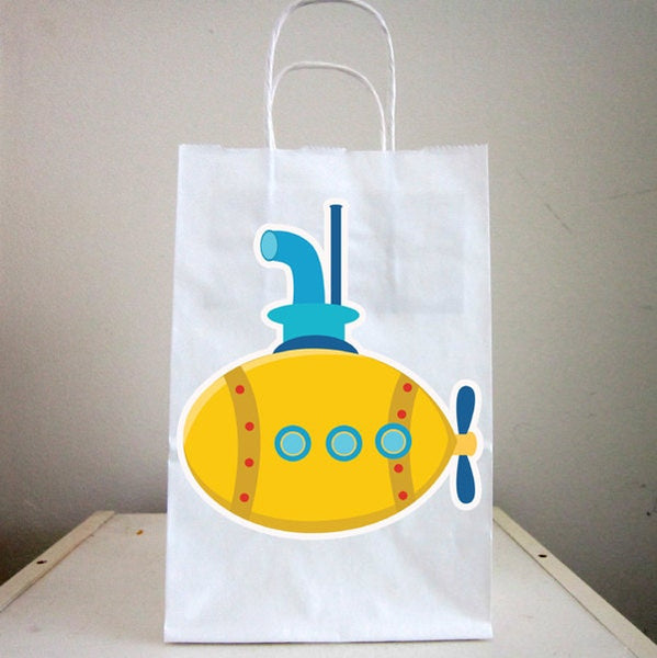 Submarine Goody Bags, Submarine Favor Bags, Submarine Goodie Bags, Submarine Favors