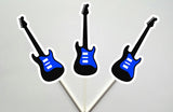 Guitar Goody Bags, Guitar Favor Bags, Guitar Gift Bags, Guitar Goodie Bags, Rock Star Goody Bags - Blue Guitar, Boy Guitar