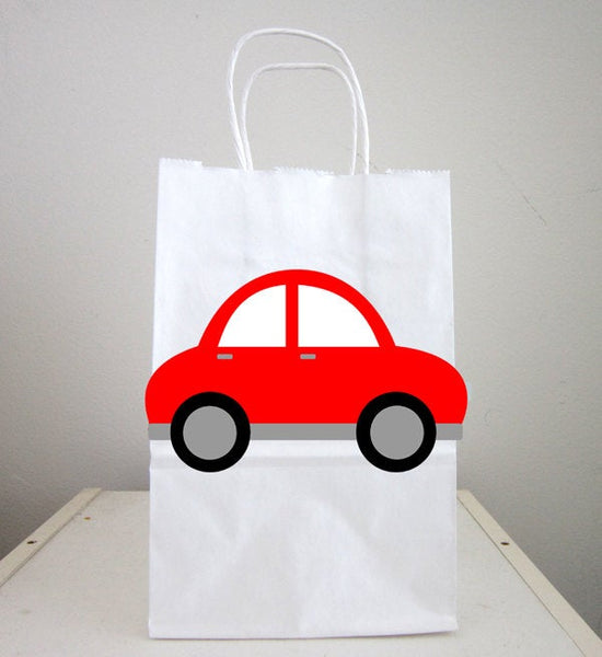 Red Car Goody Bags, Car Favor Bags, Car Gift Bags, Car Birthday, Car Party Bags