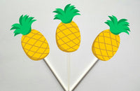 Pineapple Cupcake Toppers, Pineapple Cake Topper, Luau Cupcake Toppers, Fruit Cupcake Toppers, Hawaiian Cupcake Toppers