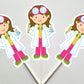 Mad Scientist Cupcake Toppers, Mad Scientist Birthday, Science Girls Cupcake Toppers