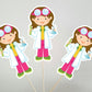 Mad Scientist Cupcake Toppers, Mad Scientist Birthday, Science Girls Cupcake Toppers