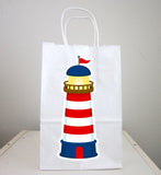 Lighthouse Goody Bags, Nautical Goody Bags, Nautical Favor Bags, Nautical Gift Bags