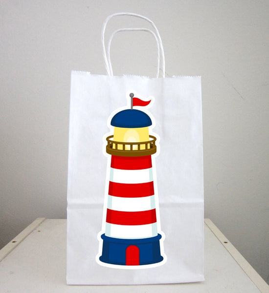 Lighthouse Goody Bags, Nautical Goody Bags, Nautical Favor Bags, Nautical Gift Bags