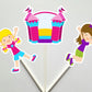 Bounce House Goody Bags, Bounce House Favor Bags, Bounce House Gift Bags, Girl Bounce Party