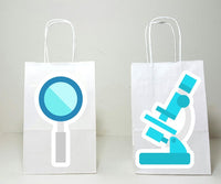 Science Goody Bags, Scientist Goody Bags, Science Favor Bags, Scientist Favor Bags, Microscope Goody Bags, Magnifying Glass Goody Bags