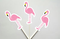 Pink Flamingo Cupcake Toppers, Flamingo Cupcake Toppers