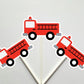 Firetruck Cupcake Toppers (810171224A)
