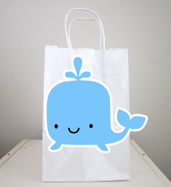 Whale Goody Bags, Whale Favor Bags, Whale Party Bags, Under the Sea Goody Bags - Under the Sea, Ocean Party